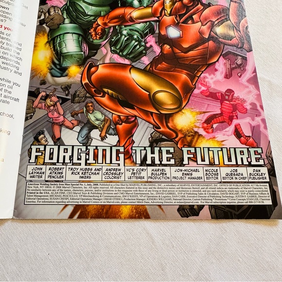 🛍️🛍️ MARVEL THE INVISIBLE IRONMAN IN FORGING FUTURE AMERICAN WELDING SOCIETY - Picture 6 of 10